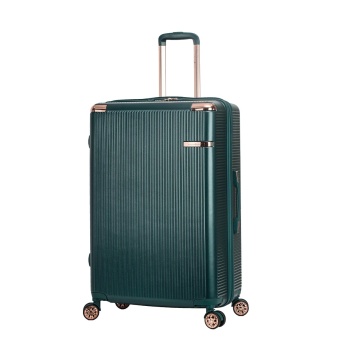 Troler mediu extensibil Snowball SW44303, fermoar antifurt, 67 cm, policarbonat rezistent, cifru TSA, verde inchis, RESIGILAT