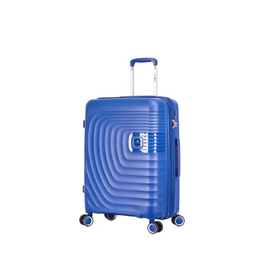 Troler mediu extensibil Snowball SW44403, polipropilena, cifru TSA, 4 roti duble, 67 cm, albastru