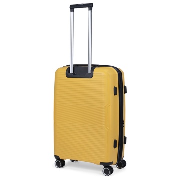 Troler mediu extensibil TravelZ Swinger, polipropilena, cifru TSA, 4 roti duble, 67 cm, galben - Img 4