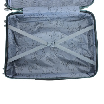 Troler mediu Madisson, 67x43x25 cm, polipropilenă, bagaj de cală, 4 roți duble, cifru, SW62103, verde închis - Img 6