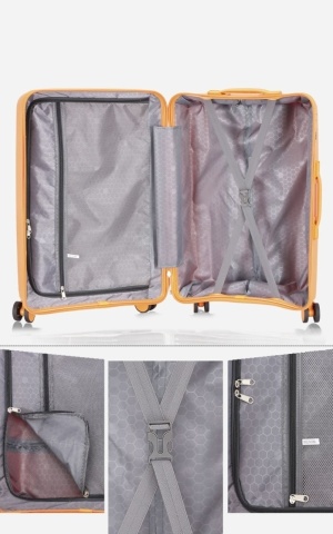 Troler Mediu Madisson, 67x44x27 cm, Polipropilenă, Fermoar Antifurt, Cifru, 70 L, SW65603, Verde închis - Img 11