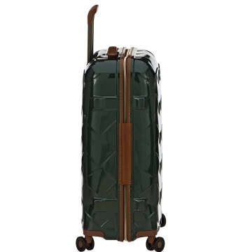 Troler Mediu Policarbonat/Piele Naturala Stratic Leather and More M - 66 cm Verde - Img 3