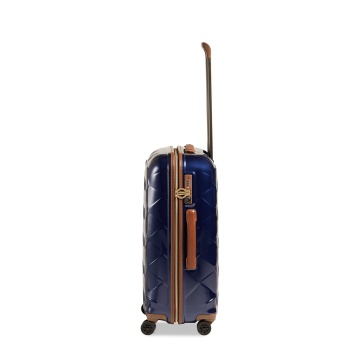 Troler Mediu Policarbonat/Piele Naturala Stratic Leather and More M - 66 cm Albastru - Img 3