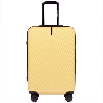Troler mediu Wings Swan, ABS, 4 roti, cifru, 65.5 cm, galben deschis - Img 4