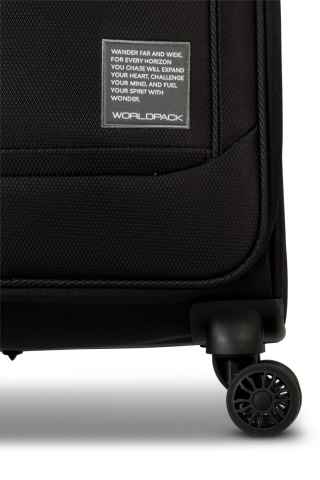 Troler mediu Worldpack Bern F10508, 68x42x27 cm, bagaj de cală, poliester, cifru TSA, 4 roți duble, negru - Img 8