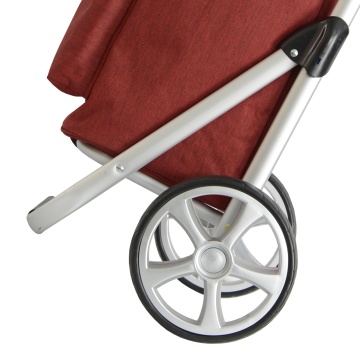 Carucior Cumparaturi Madisson SW32034A, Buzunar Termoizolant, 2 Roti, Nylon 1680D, Negru - Img 5