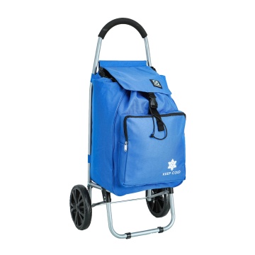 Carucior cumparaturi Madisson SW42028, 55L, 2 roti, buzunar termoizolant, albastru - Img 12