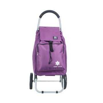 Carucior cumparaturi Madisson SW42028, 55L, 2 roti, buzunar termoizolant, mov - Img 16