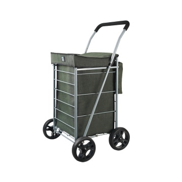 Carucior cumparaturi pliabil Madisson SW42035, 65L, 4 roti, buzunar termoizolant, bleumarin - Img 7