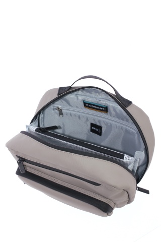 Geantă de cosmetice unisex Vogart Sync 28x19x10 cm, poliester impermeabil, cu protecție RFID, 5.3L, bej - Img 2