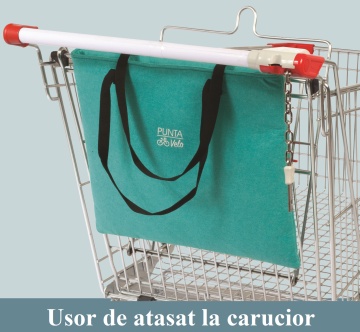 Geanta de cumparaturi, pentru bicicleta, Punta, F10427, Verde - Img 7