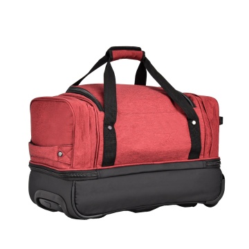 Geanta de voiaj cu role Lee Cooper, 2 compartimente, poliester 600D/bumbac, 50 cm, grena - Img 8