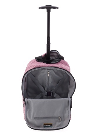 Geanta de voiaj cu role, Wizz Air/Ryanair, Nylon/Poliester, Origami, MV 24648 - 40 cm, Roz - Img 2