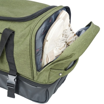 Geanta de voiaj cu role XL Lee Cooper, 2 compartimente, poliester 600D/bumbac, 80 cm, grena - Img 7