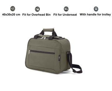 Geantă de voiaj impermeabilă 40x30x20 cm Wizz Air/Ryanair, poliester cauciucat, Benzi BZ 5887, kaki - Img 3