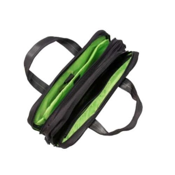 Geanta laptop 15" Lamonza Crest, 41x31x12 cm, negru / verde - Img 2