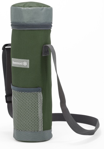 Husa termoizolanta pentru sticla de 1,5 l, Benzi, BZ 5663, Verde Inchis