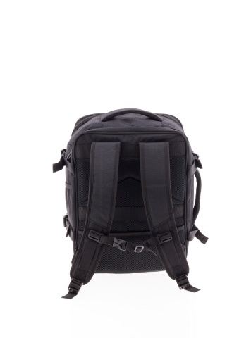 Rucsac avion 40x30x20/23 cm extensibil, bagaj de mână Wizz Air/Ryanair, 24/28L, poliester hidrofug, 15 inch, Gladiator Loop, negru - Img 3