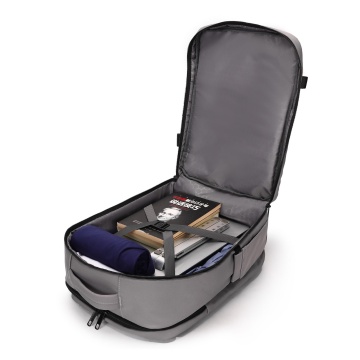 Rucsac Avion Aventor 40x30x20 cm Wizz Air/Ryanair, Poliester, 24 L, Mâner tip Geantă, AV202, Gri - Img 2