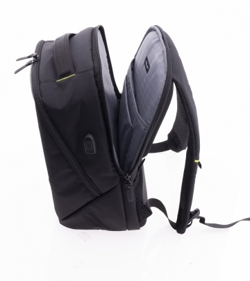 Rucsac casual Vogart Boston, pentruWizz Air/Ryanair, comp. laptop 14", port USB, MV 23926, negru - Img 4