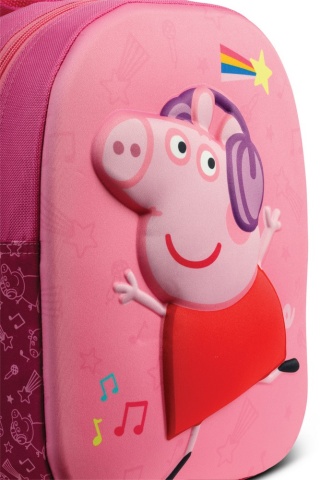 Rucsac copii Fabrizio Peppa Pig 3D F20682, 29x23x10 cm, poliester, roz - Img 4