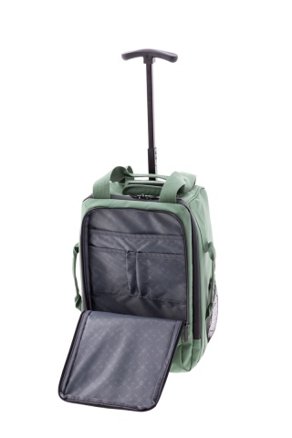 Rucsac cu role 40x25x20 cm, Wizz Air/Ryanair, PVC impermeabil, Gladiator Polar, MG 3958, 14", Verde - Img 3
