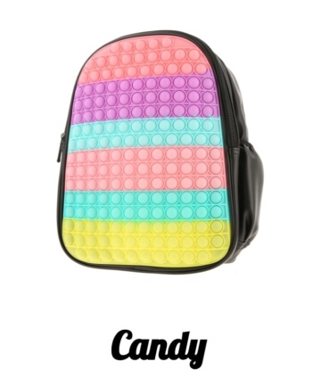 Rucsac Joy Pop It piele ecologica P11, 31 x 24 x 12 cm, Candy