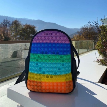 Rucsac Joy Pop It piele ecologica P11, 31 x 24 x 12 cm, Ocean - Img 5