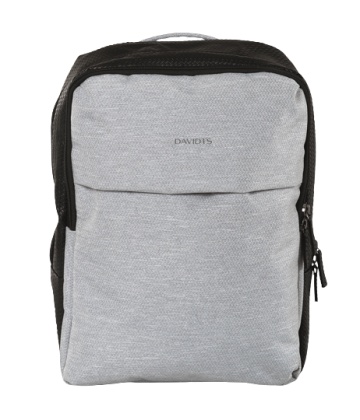 Rucsac Laptop 14" Davidts Portofino Wizz Air/Ryanair, 40 x 28 x 14 cm, Poliester 1680D/Piele ecologica, Gri - Img 3