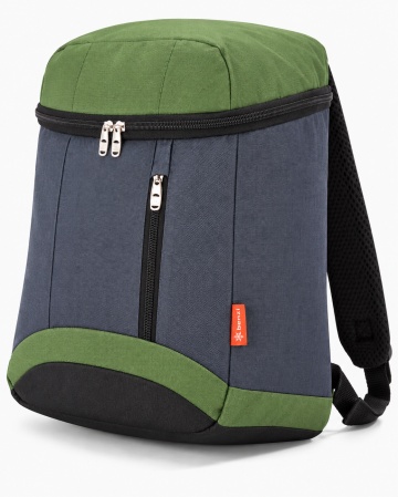 Rucsac Termoizolant 38x27x17 cm, 17 L, Benzi, BZ 5618, Gri/Verde