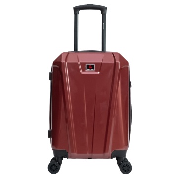 Set Troler de cabină Aventor + Geantă voiaj Benzi 40x25x20 cm, Grena - Img 3