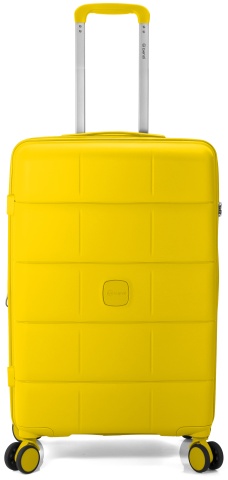 Set trolere extensibile, 1 bagaj de cabină si 2 bagaje de cală, polipropilenă, 4 roți duble 360°, cifru TSA, Benzi BZ 5901, galben - Img 7