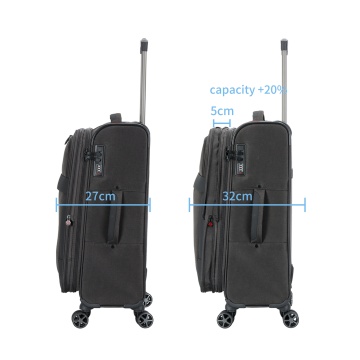 Set Trolere Extensibile Lee Cooper, Poliester, 4 Roti duble, Cifru, LC33503, Antracit - Img 8