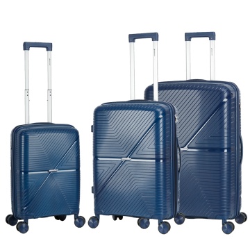 Set trolere Madisson SW42103, polipropilena, cifru, 4 roti duble, 3 piese, bleumarin