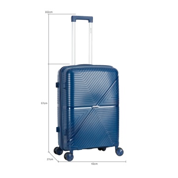 Set trolere Madisson SW42103, polipropilena, cifru, 4 roti duble, 3 piese, bleumarin - Img 7