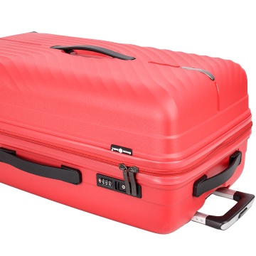 Set trolere Snowball SW47203, polipropilena, fermoar antifurt, cifru TSA, 4 roti duble, 3 piese, rosu - Img 10