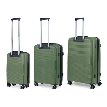 Set trolere TravelZ Swinger, polipropilena, cifru TSA, 4 roti duble, 3 piese, verde - Img 12