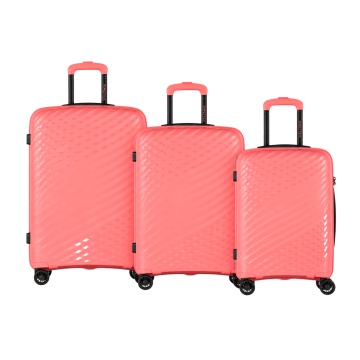 Set trolere Worldpack MAUI, F10520, Polipropilenă, Cifru TSA, 4 Roți Duble 360°, 3 Piese, Coral