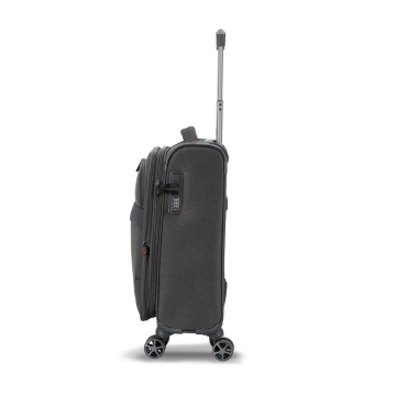 Troler Cabină Extensibil 55x35x20 cm Lee Cooper, Poliester, 4 Roti Duble, LC33503, Antracit - Img 7