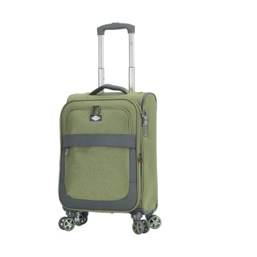 Troler Cabină Extensibil 55x35x20 cm Lee Cooper, Poliester, 4 Roti Duble, LC33503, Kaki