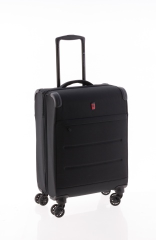 Troler Cabină Extensibil 55x38x20 cm Gladiator Helios, Poliester, Cifru TSA, 4 Roți Duble, Negru - Img 9