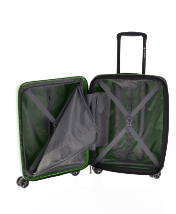 Troler Cabină Extensibil 55x40x20 cm Gladiator Vincent, Polipropilenă, Cifru TSA, Verde - Img 2