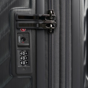 Troler cabina extensibil Carryon Trunk, policarbonat, 56x26x33 cm, bagaj de mana, cifru TSA, 4 roti cu suspensii, auriu - Img 9
