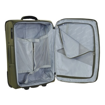Troler Cabină Extensibil Diplomat 55x37x25 cm, Poliester, 2 Roți, ZC 6100, Kaki - Img 2