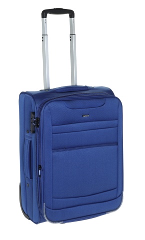 Troler cabina extensibil Diplomat ZC 6020, 2 roti, poliester, 55 cm, albastru