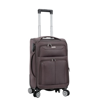 Troler cabină extensibil Madisson, 55x35x20/25 cm, poliester, 4 roți duble, cifru, SW55104, maro - Img 8