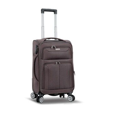 Troler cabină extensibil Madisson, 55x35x20/25 cm, poliester, 4 roți duble, cifru, SW55104, maro - Img 18
