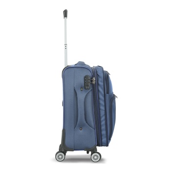 Troler cabină extensibil Madisson, 55x35x20/25 cm, poliester, 4 roți duble, cifru, SW55104, bleumarin - Img 24