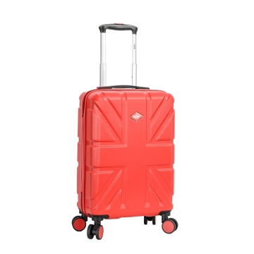 Troler Cabina Lee Cooper London, ABS, 4 Roti Duble, Cifru, 55 cm, Rosu