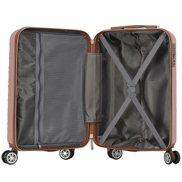 Troler cabina Madisson SW33803, ABS, cifru, 4 roti duble, 55 cm, rose - Img 2